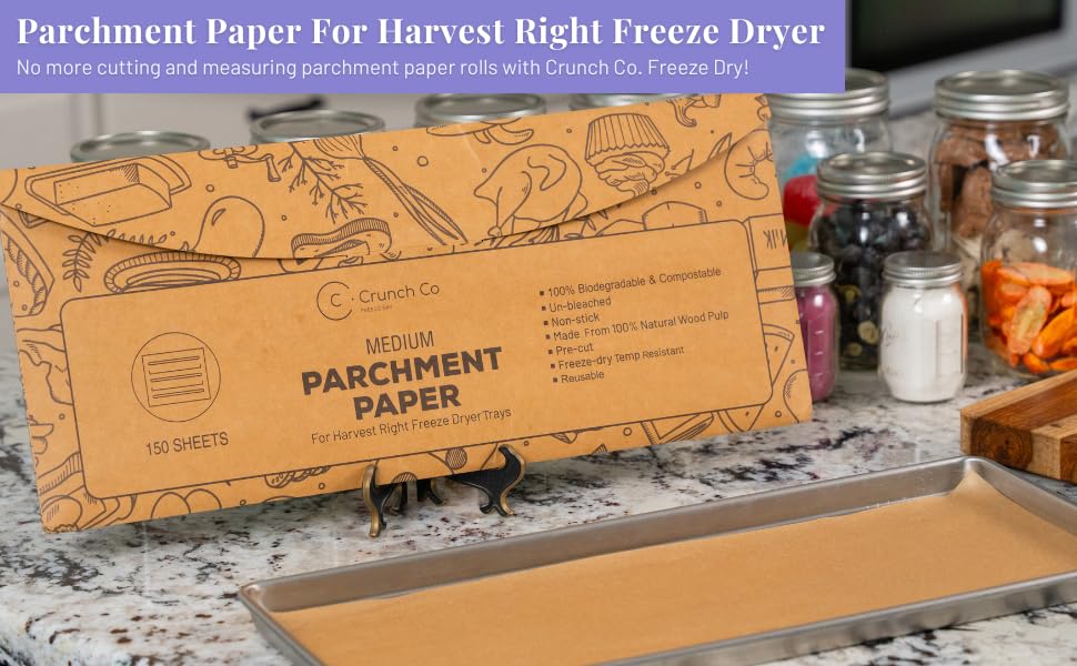 Crunch Co. Parchment Paper For Harvest Right Freeze Dryer