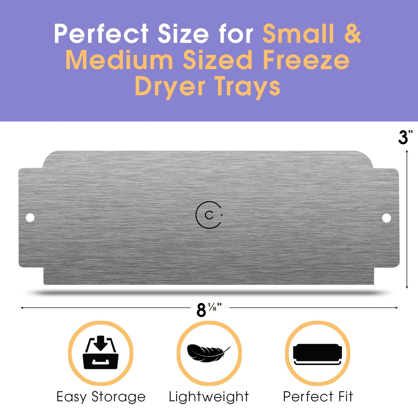 Crunch Co. Metal Food Spreader Leveling Trowel for Medium Harvest Right Freeze Dryers