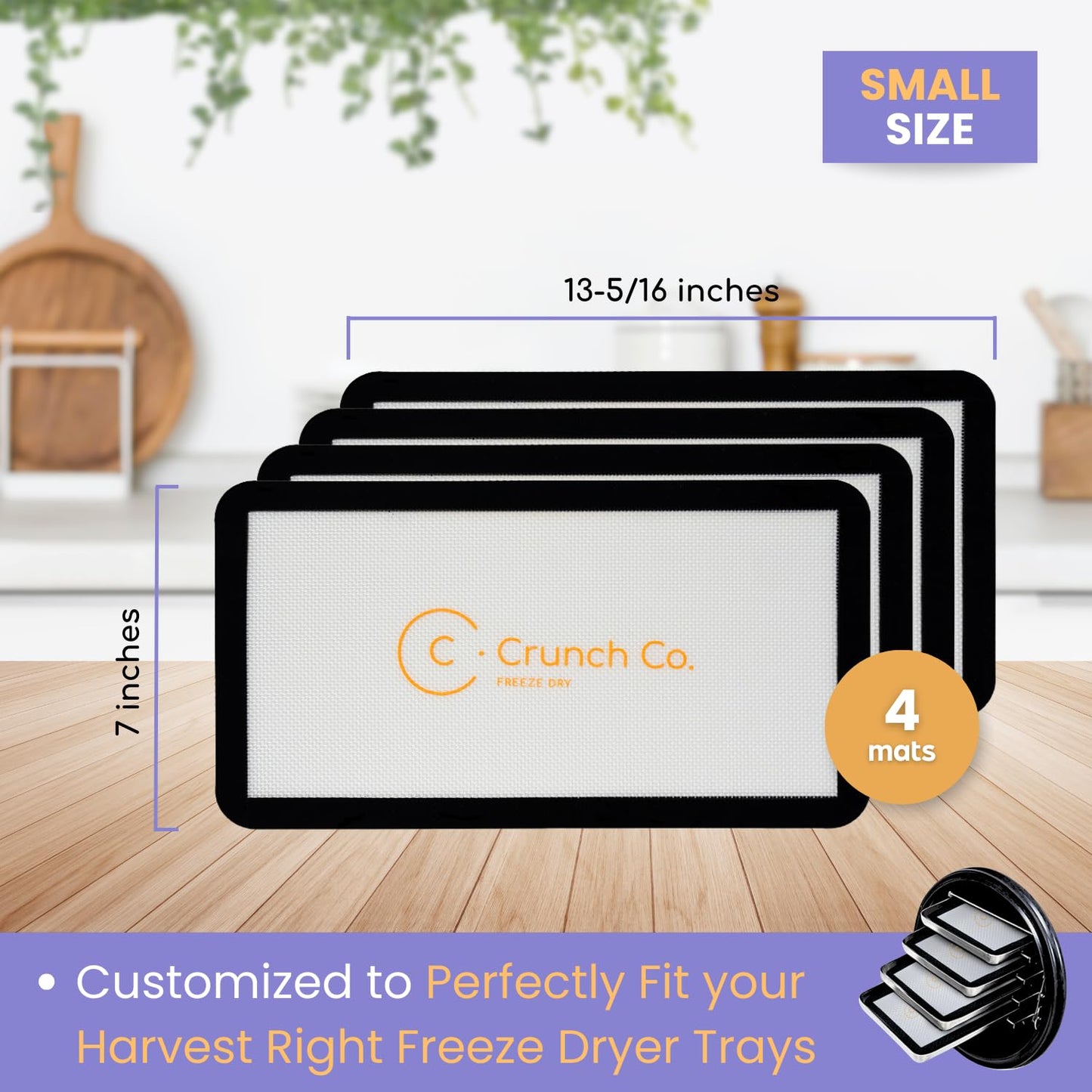 Crunch Co. Silicone Mats For Harvest Right Freeze Dryer
