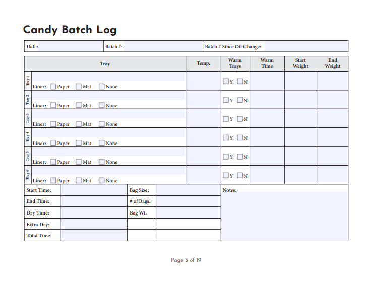 Digital PDF - Freeze Drying Logbook (not a physical product)