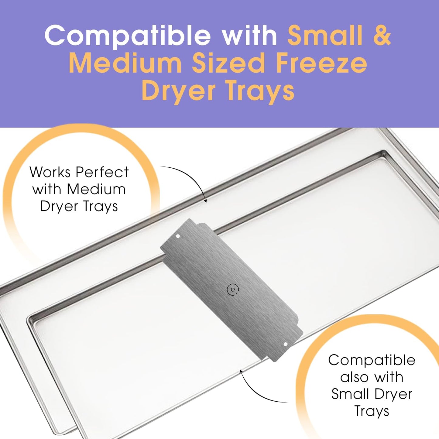 Crunch Co. Metal Food Spreader Leveling Trowel for Medium Harvest Right Freeze Dryers