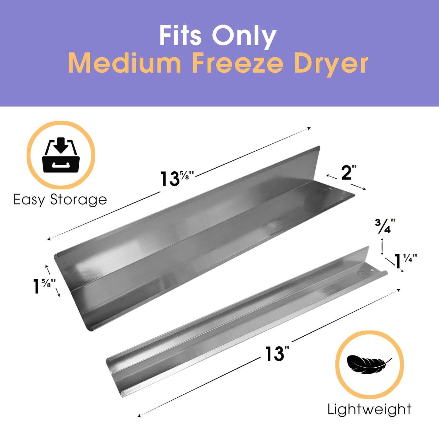 Crunch Co. 4 pc Ice Stop Guard Set for Medium Harvest Right Freeze Dryer Tray Rack