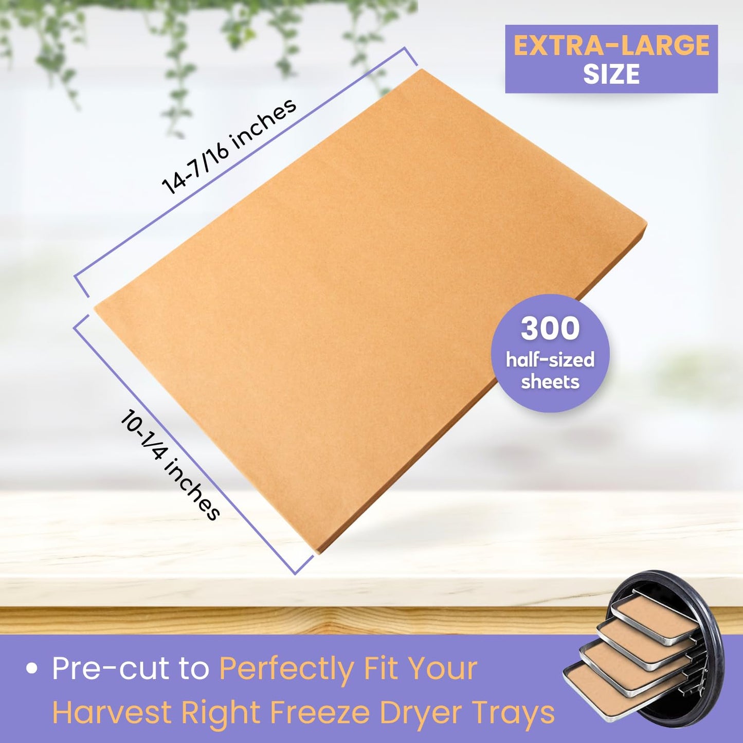 Crunch Co. Parchment Paper For Harvest Right Freeze Dryer