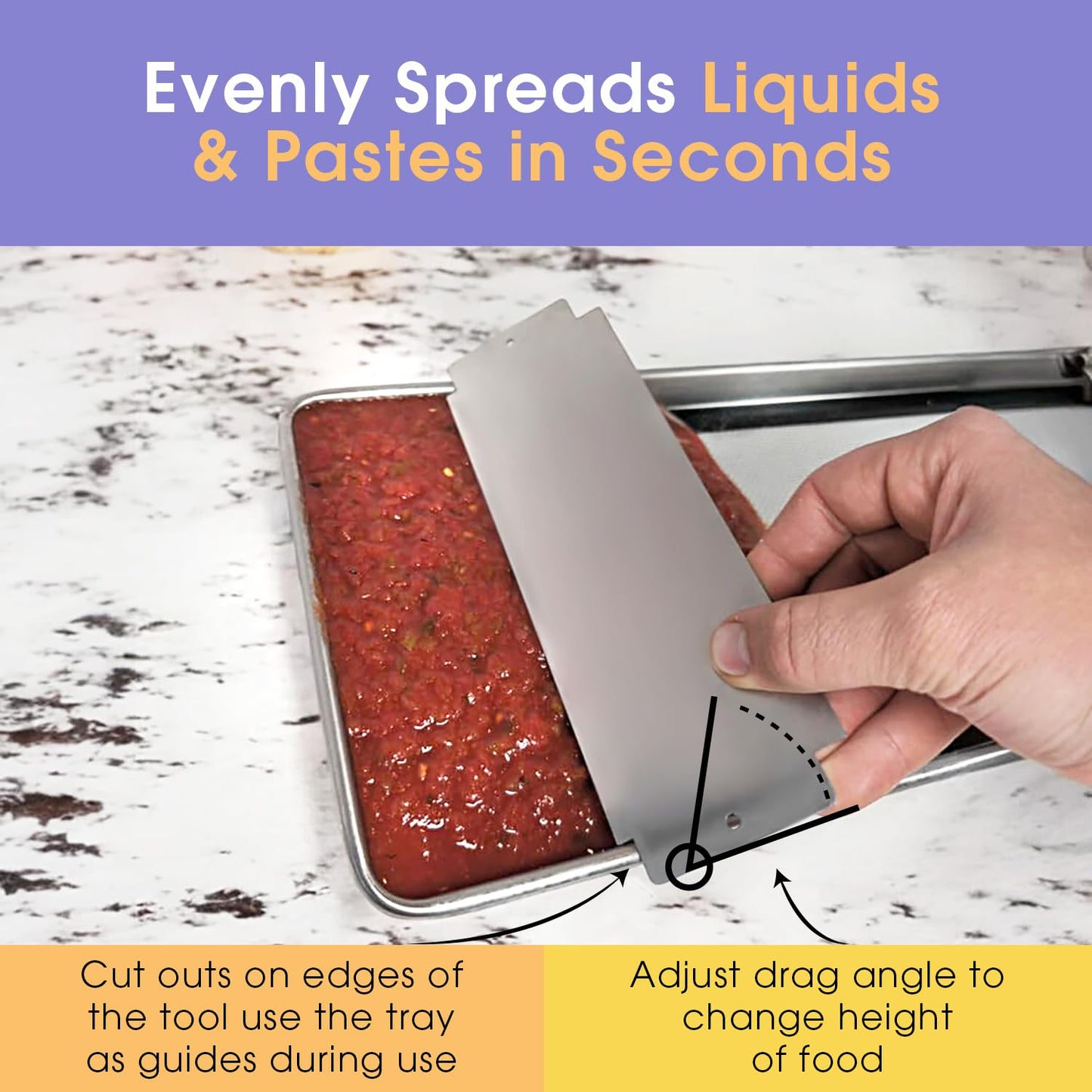 Crunch Co. Metal Food Spreader Leveling Trowel for Medium Harvest Right Freeze Dryers