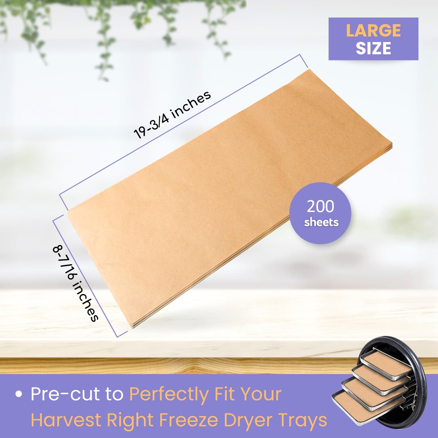 Crunch Co. Parchment Paper For Harvest Right Freeze Dryer