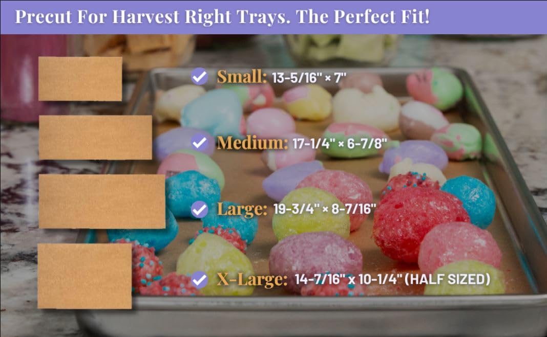 Crunch Co. Parchment Paper For Harvest Right Freeze Dryer