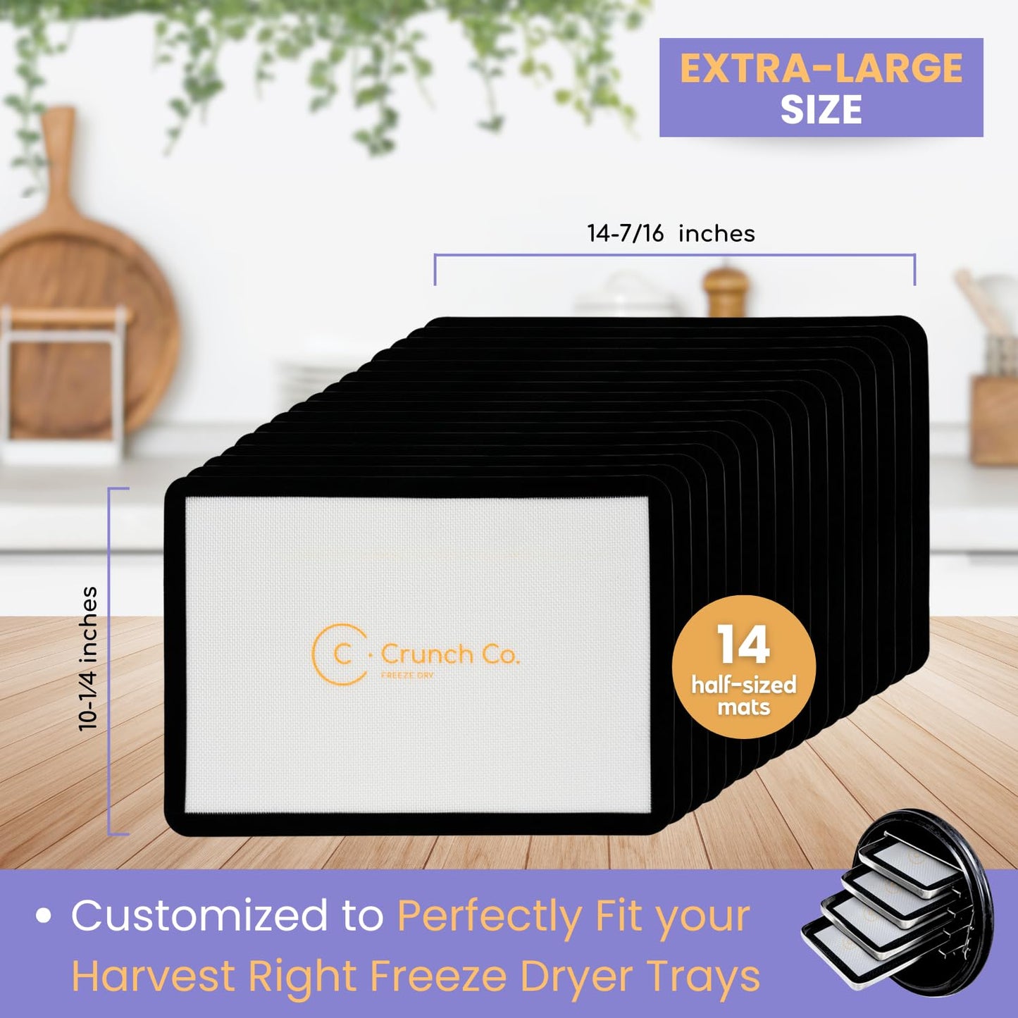 Crunch Co. Silicone Mats For Harvest Right Freeze Dryer