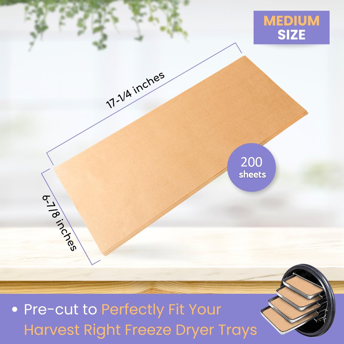 Crunch Co. Parchment Paper For Harvest Right Freeze Dryer